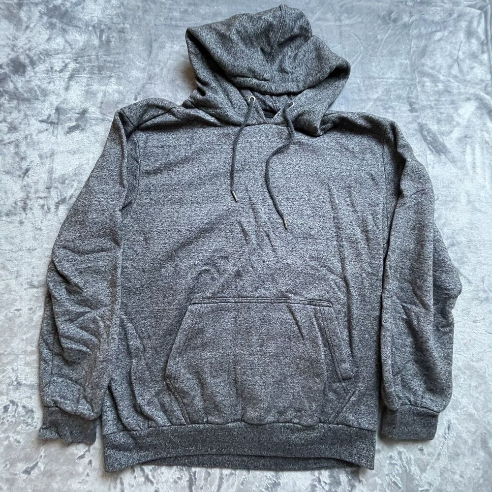 Six Lincoln New York Sweatshirt Mens Double‎ Extra Large Gray Hoodie 2XL